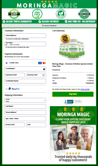 Moringa Magic Secured Checkout Form